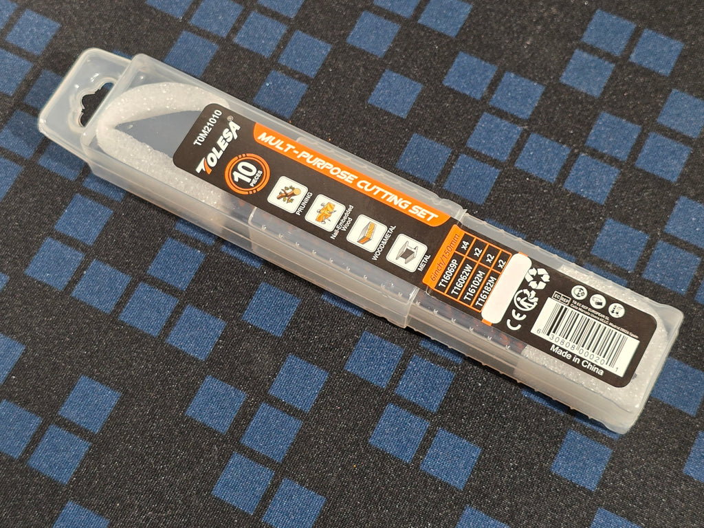 10-osainen puukkosahanteräsarja 150 mm – puulle, terät
