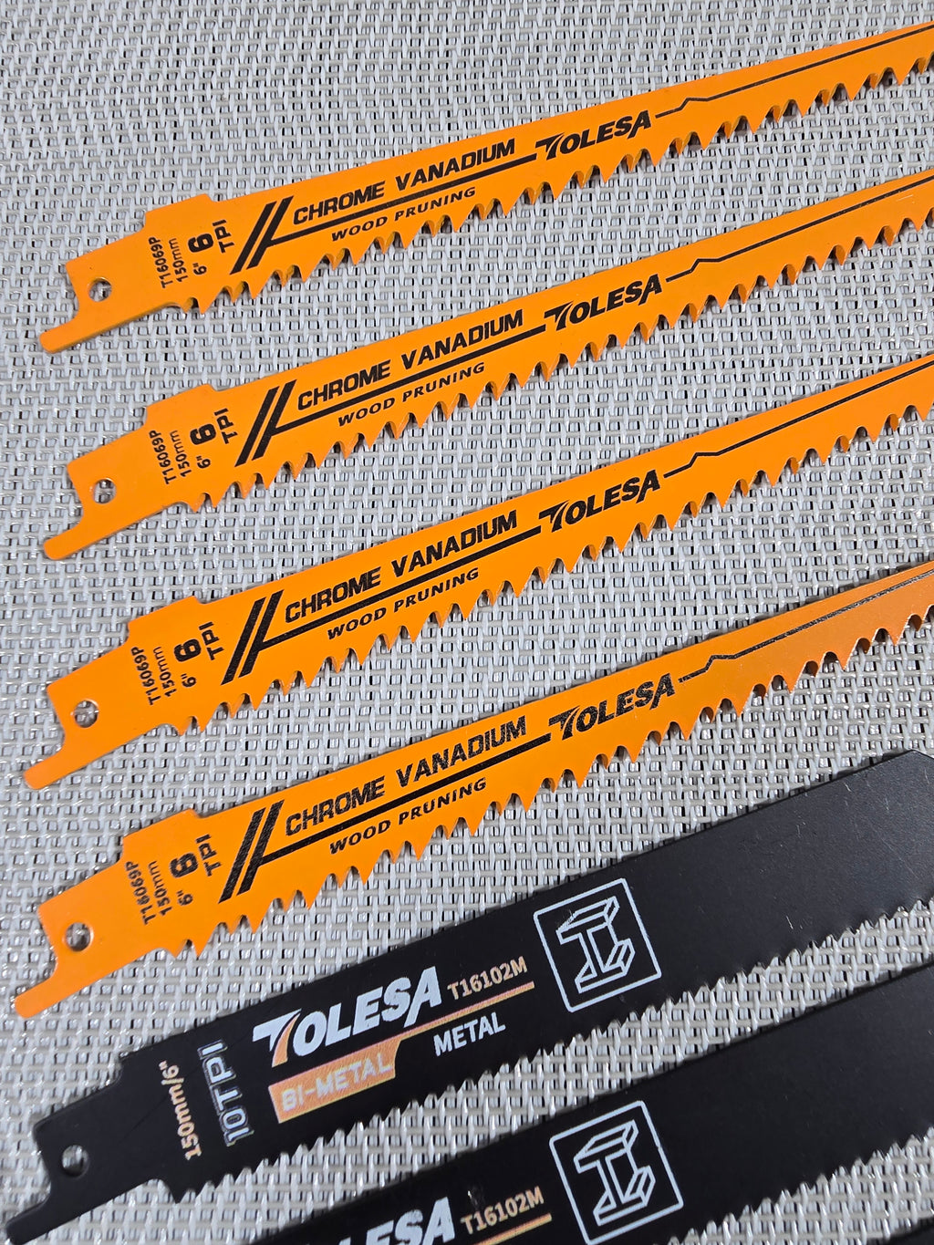 10-osainen puukkosahanteräsarja 150 mm – puulle, terät