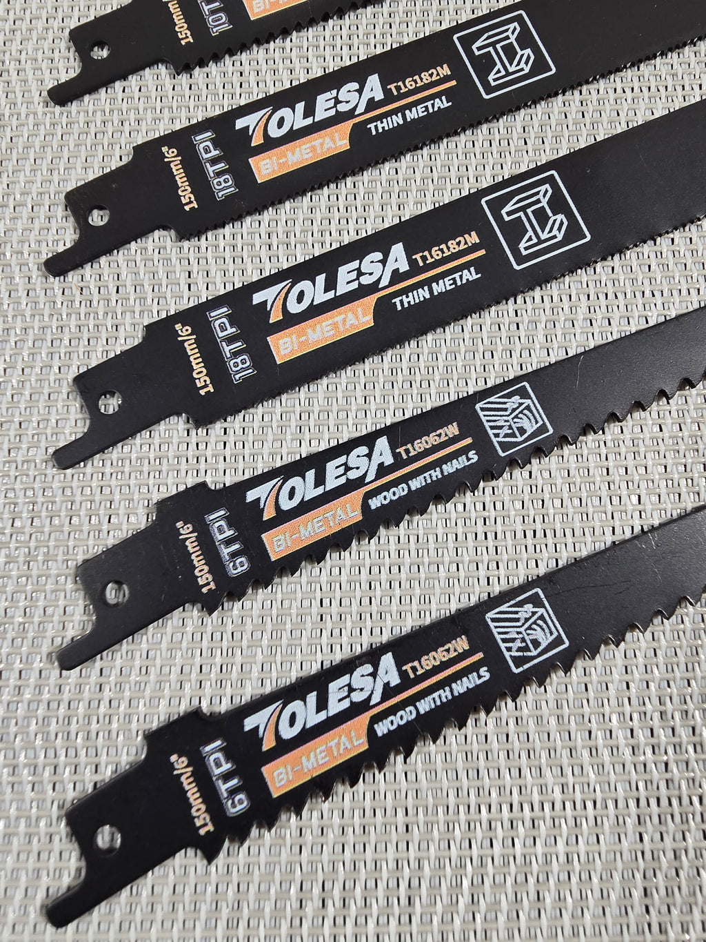 10-osainen puukkosahanteräsarja 150 mm – puulle, terät