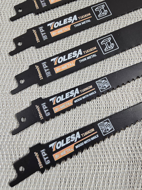 10-osainen puukkosahanteräsarja 150 mm – puulle, terät