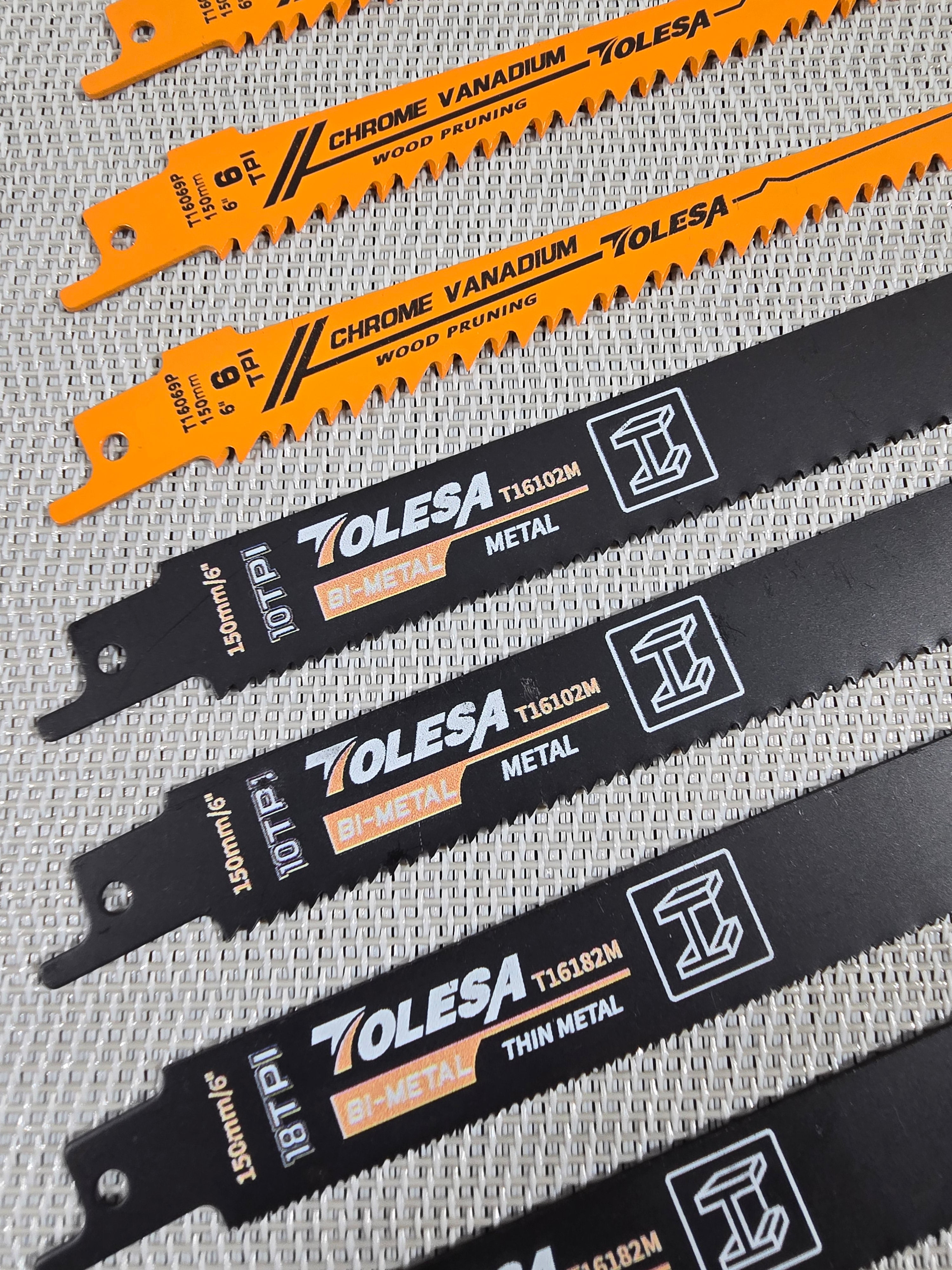 10-osainen puukkosahanteräsarja 150 mm – puulle, terät